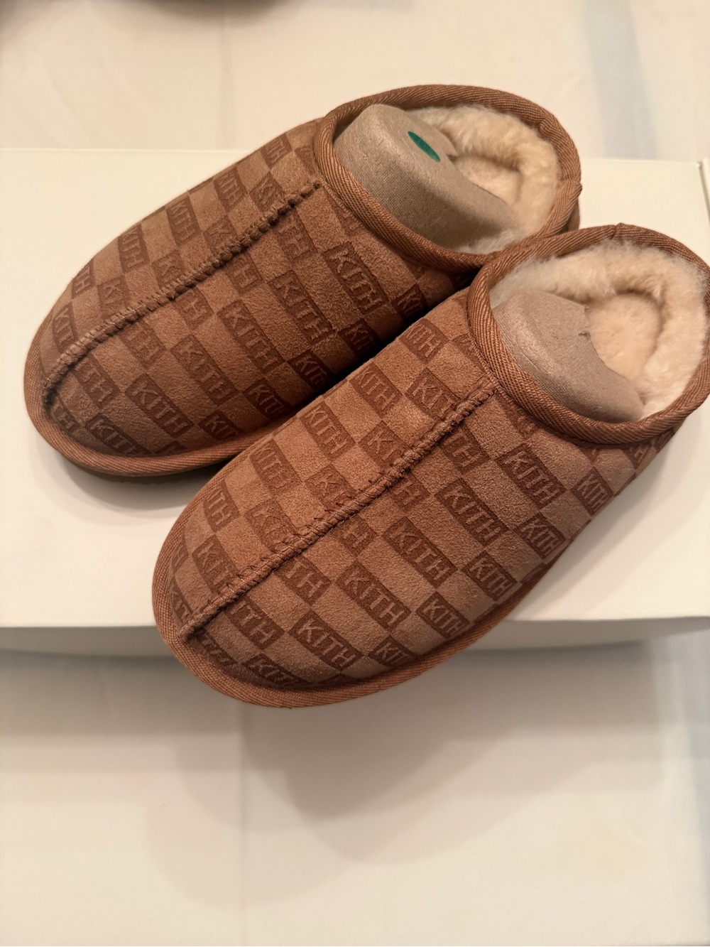 Kith Loft Monogram Fleece-Lined Slip-On Slippers